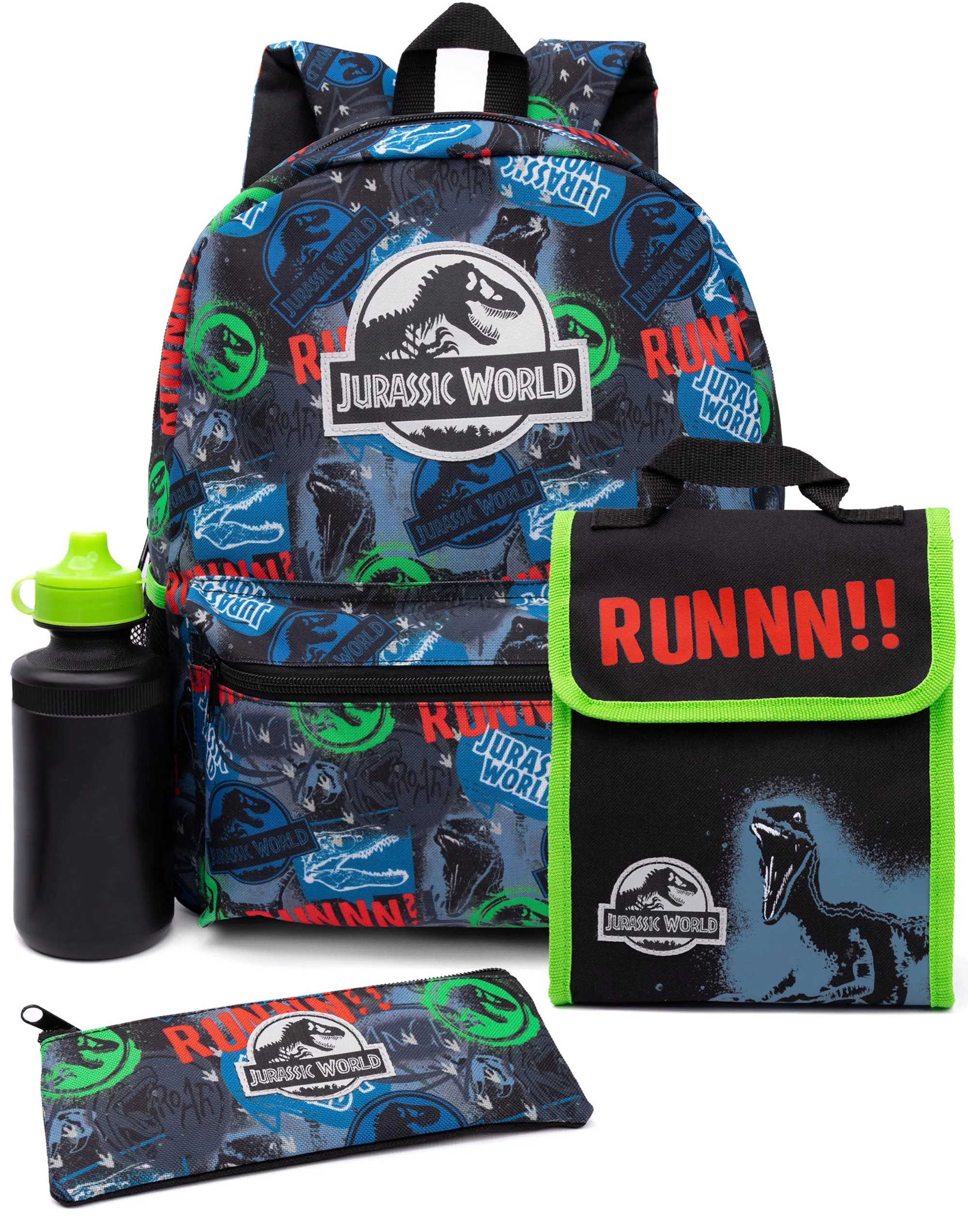 Jurassic World 4 Piece Lunch Bag Backpack Set