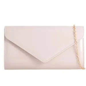 Koko Soft Nude Patent Clutch Bag