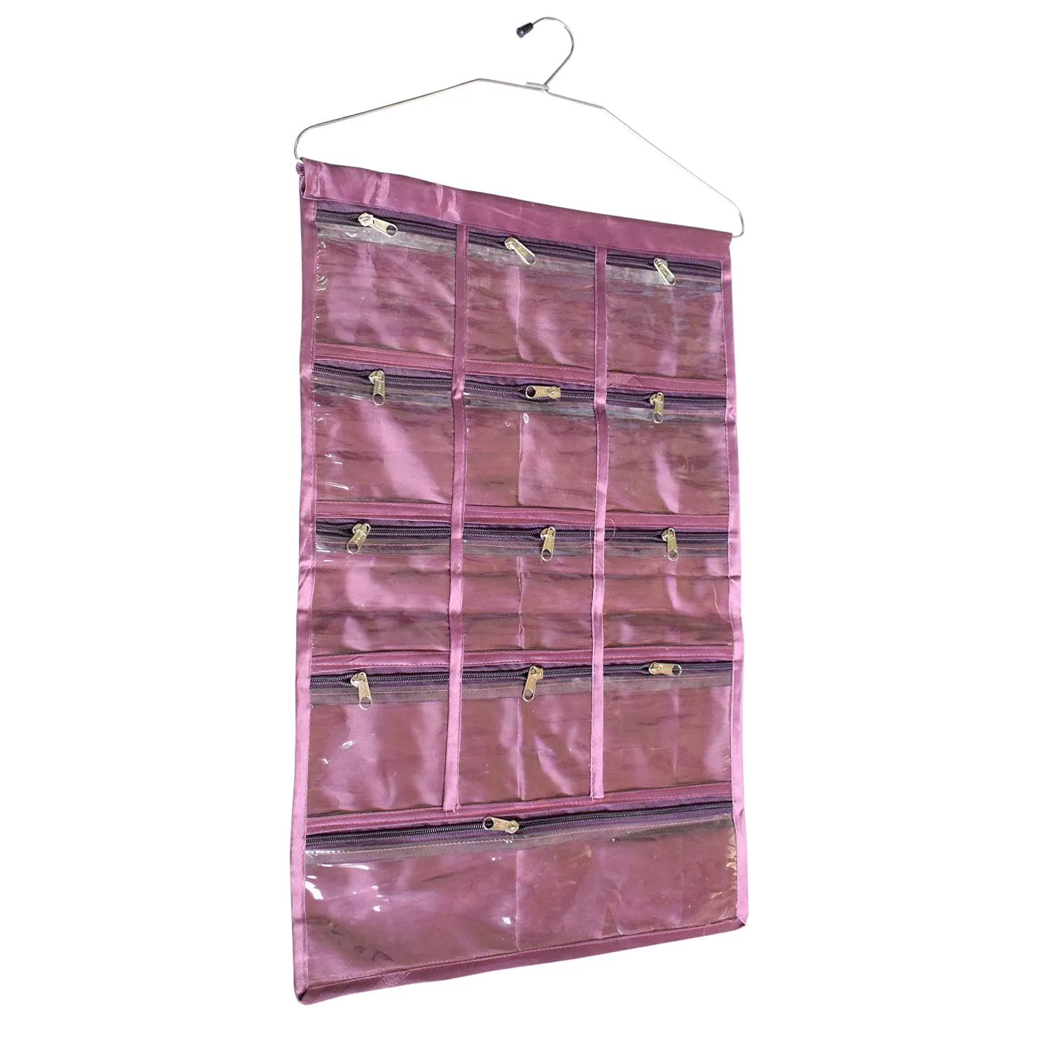 Kuber Industries Hanging Jewellery Organizer With Hanger (Purple)