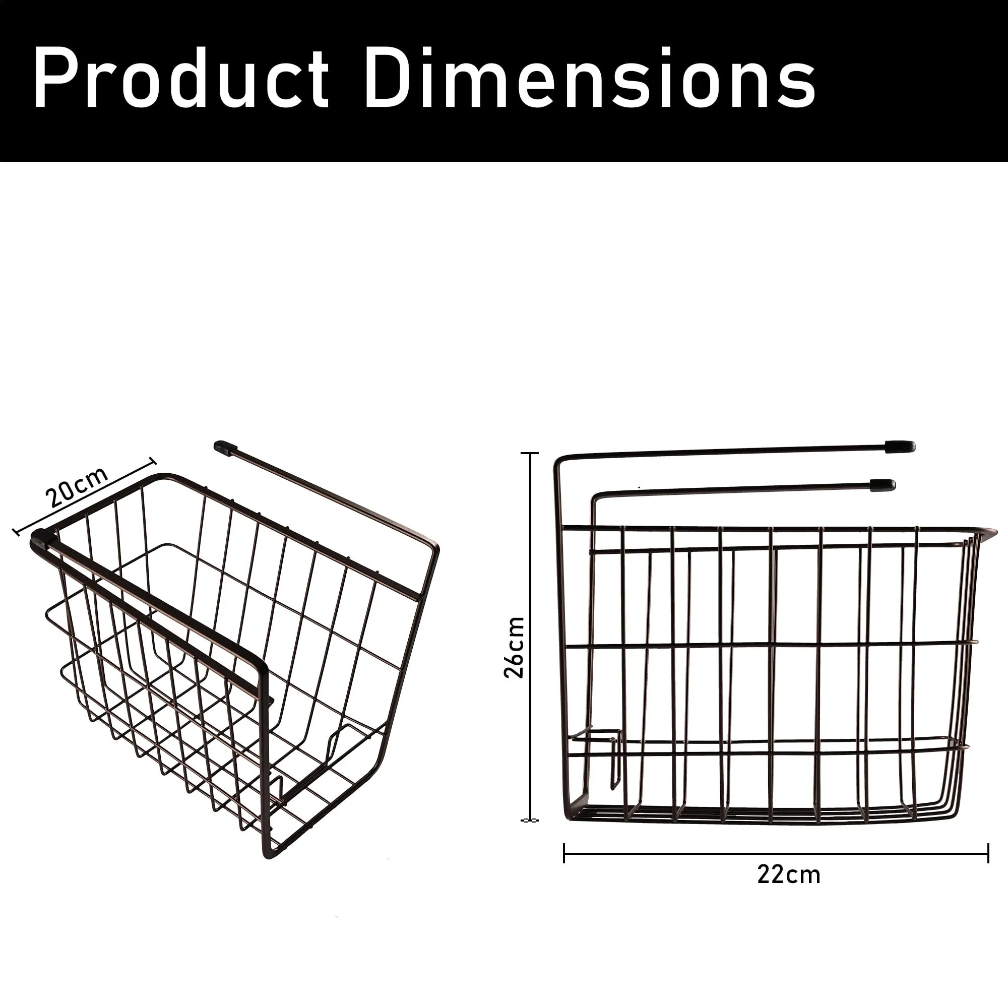 Kuber Industries Metal 2 Tier Under Cabinet Storage Rack | Shatterproof, Durable Space Saving Convenient Kitchen Drawer Wire Organizer Undershelf Basket | Coffee-White