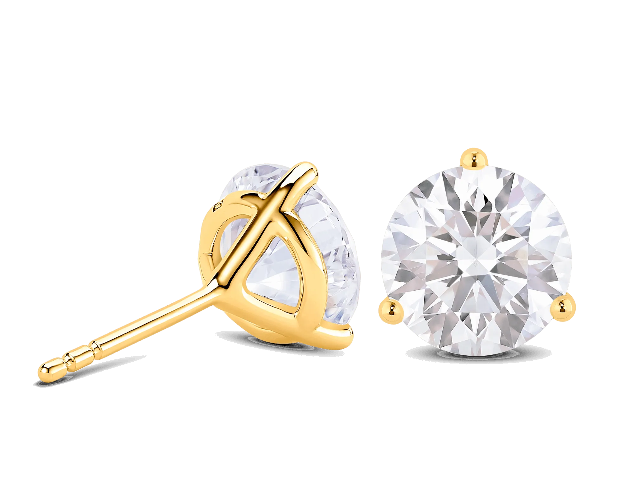 Lab-Grown Diamond 4ct. tw. Round Brilliant Solitaire Studs | White