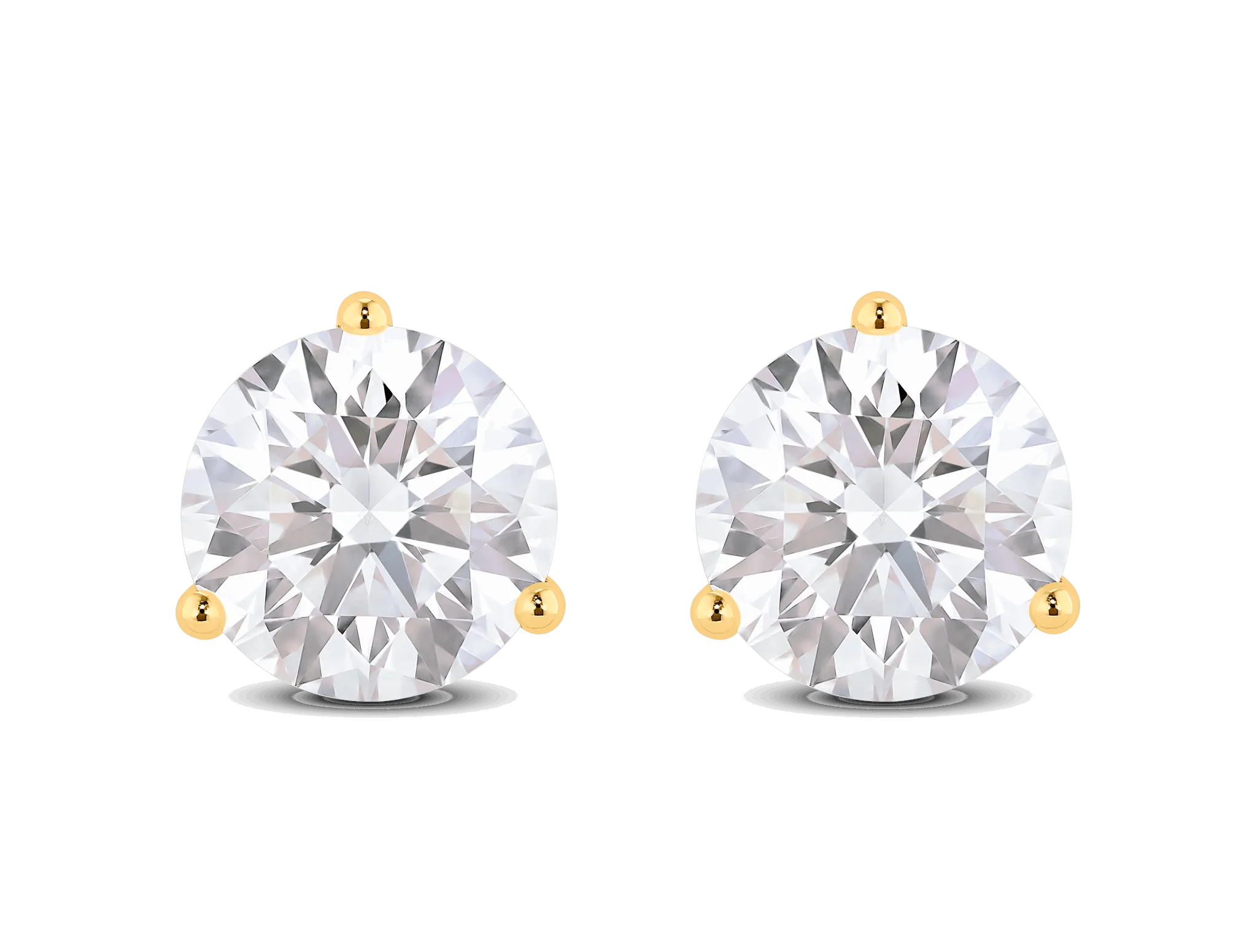 Lab-Grown Diamond 4ct. tw. Round Brilliant Solitaire Studs | White