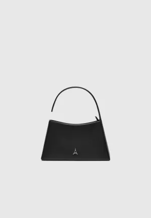 Leather Ghost Strap Bag - Black