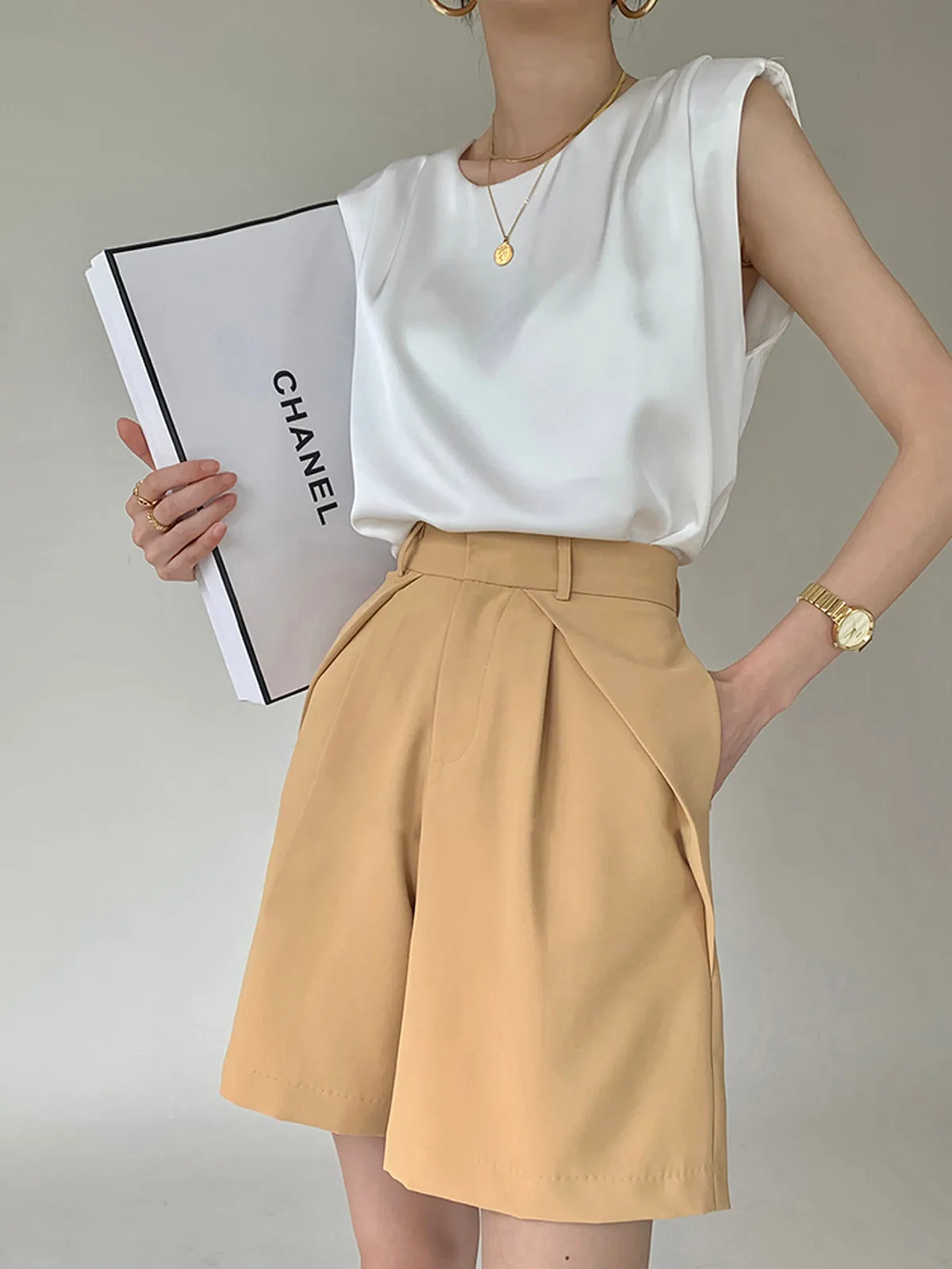 Leisure Charming Satin Blouse