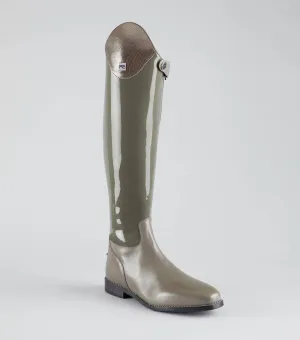 Levade Ladies Leather Dressage Riding Boot Grey (Wide Calf)