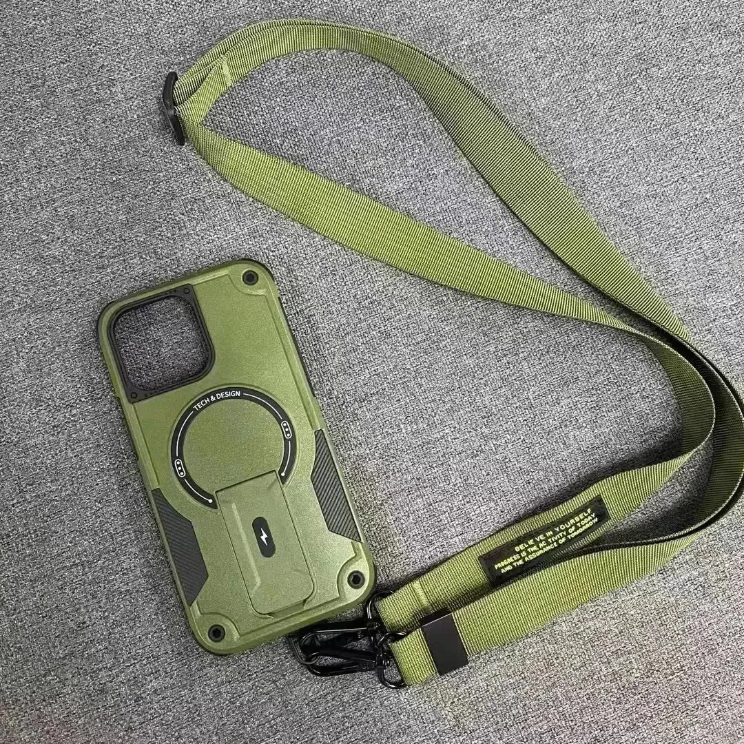 Long Strap Defender Phone Case (For iPhones)