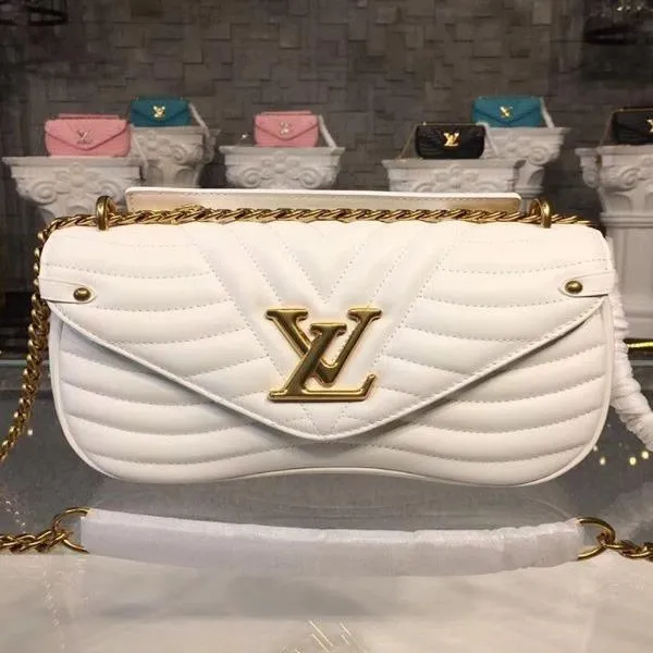 LV New Wave Chain Bag MM White