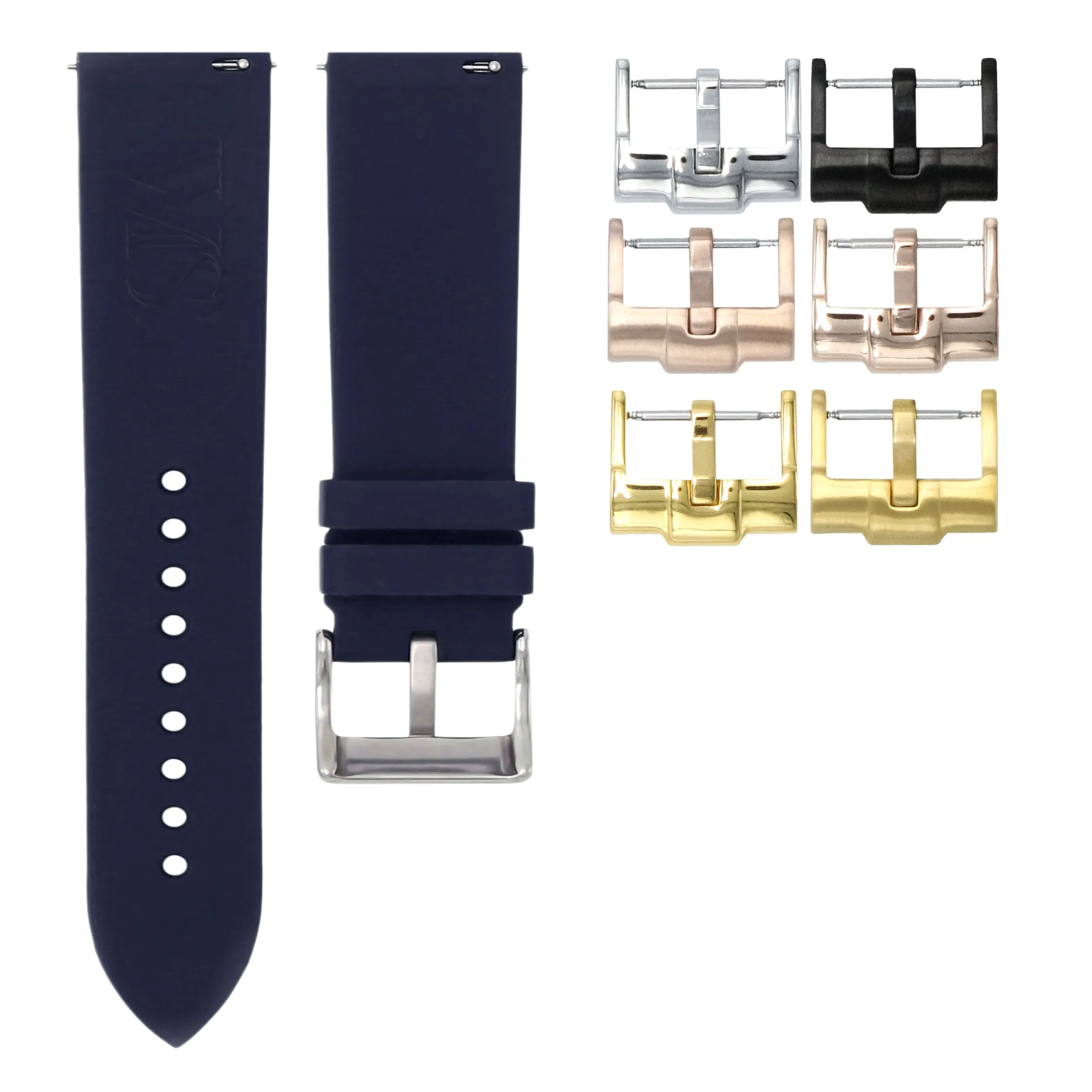 Marine Blue - Quick Release Rubber Watch Strap For Breitling Professional Series