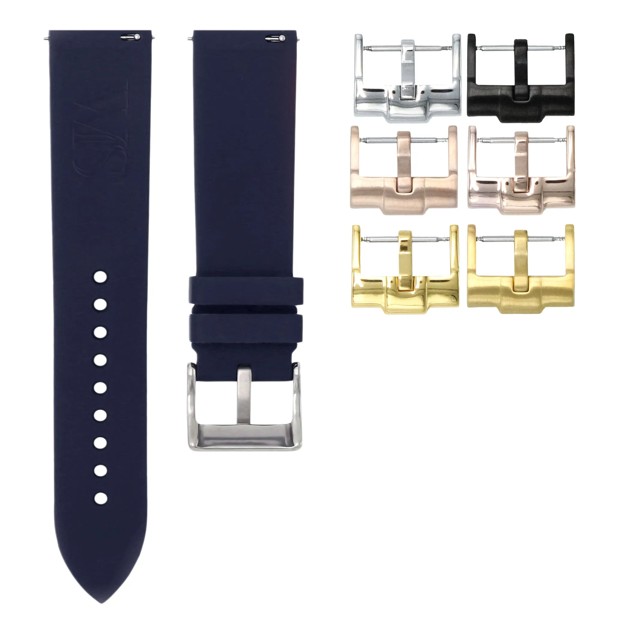 Marine Blue - Quick Release Rubber Watch Strap For Breitling Professional Series