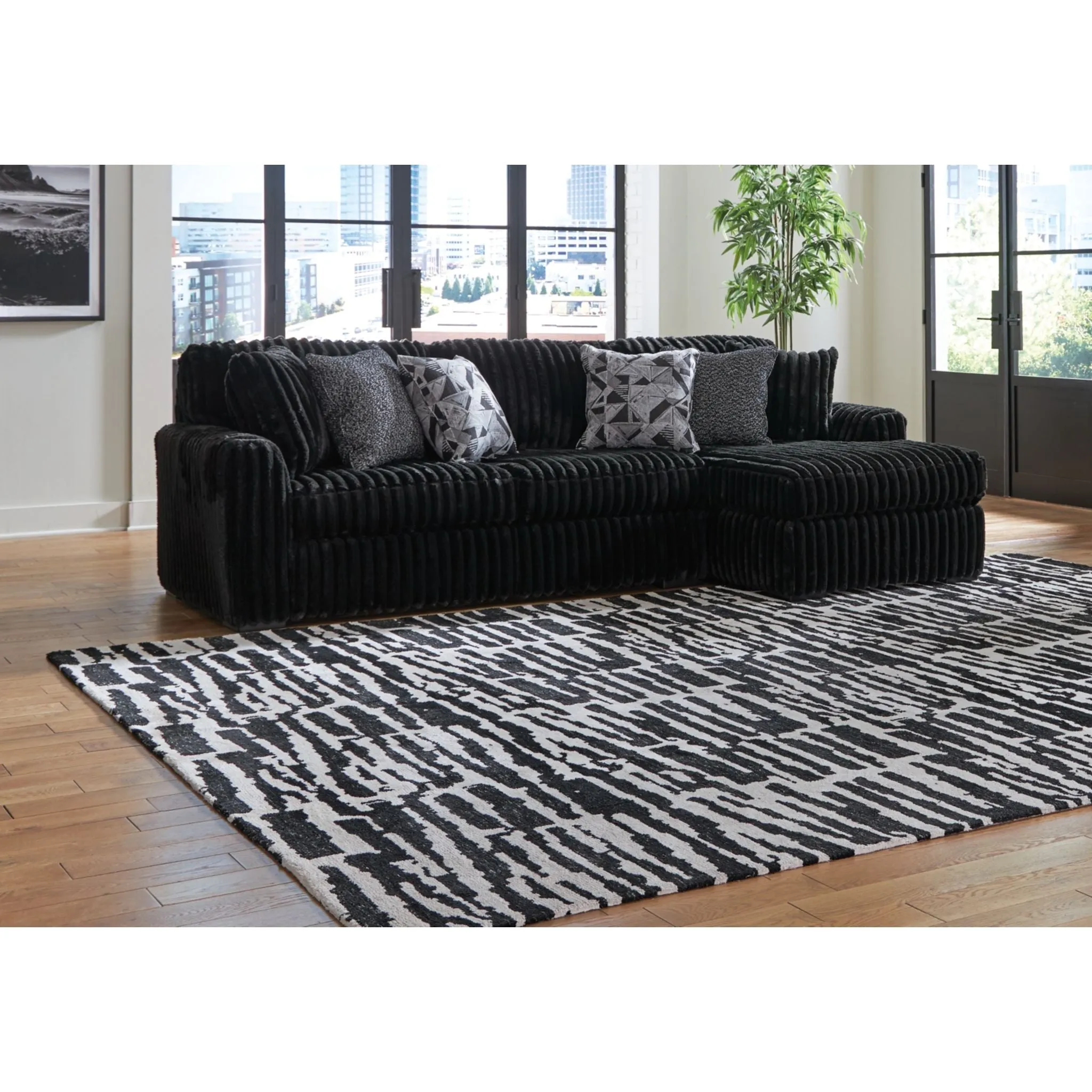 Midnight-Madness 2 Piece Sectional with Chaise