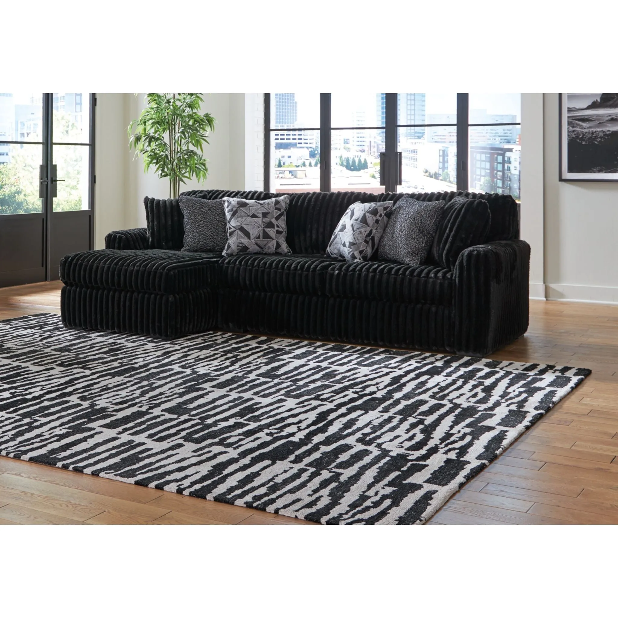 Midnight-Madness 2 Piece Sectional with Chaise