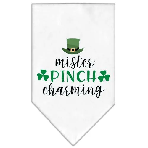 Mister Pinch Charming Screen Print Bandana White Small