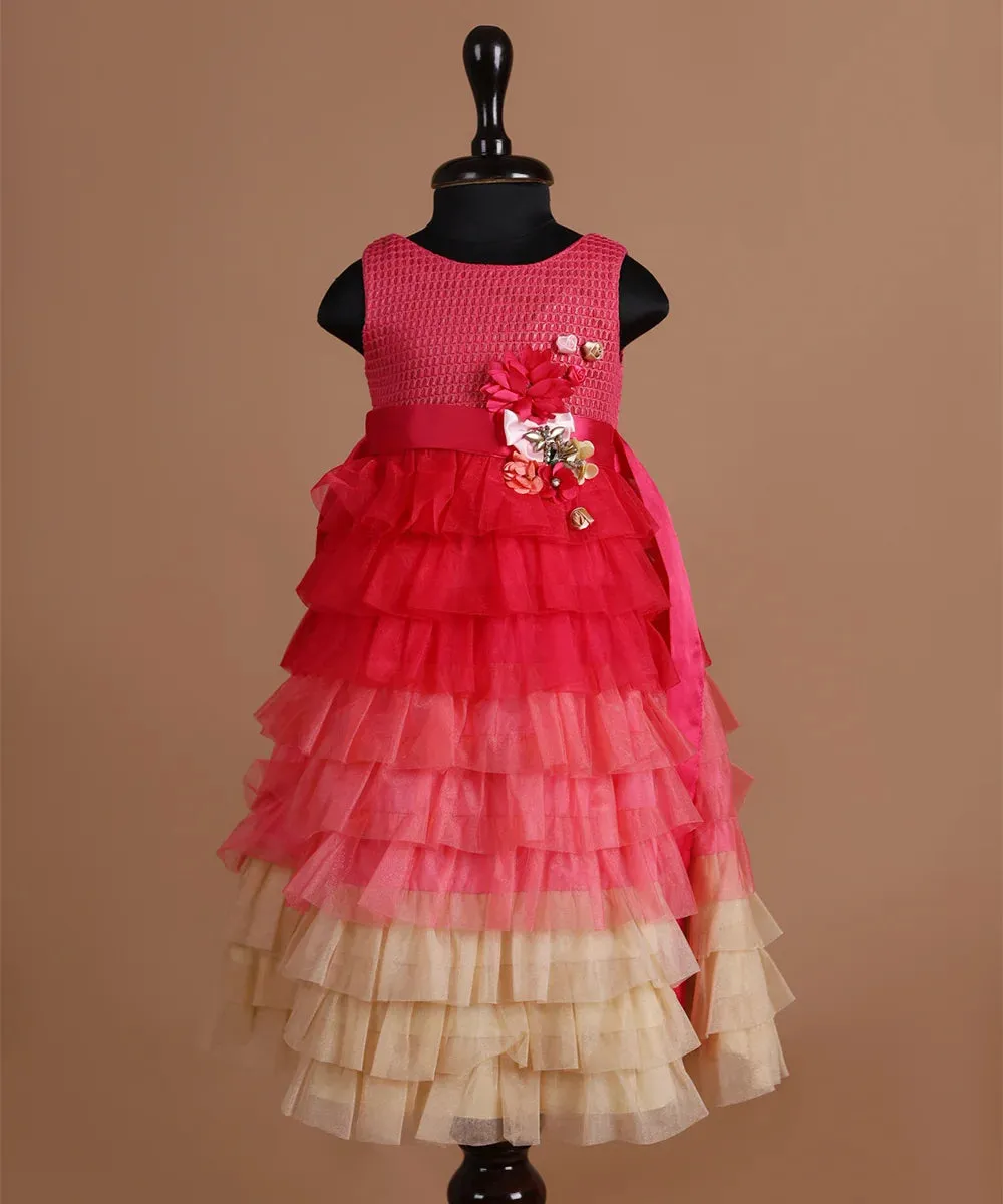 Multi-Colored Frill Birthday Gown