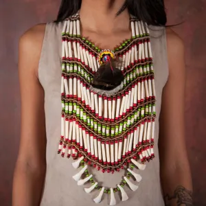 Multi-colored Maxi-Breastplate With Teeth