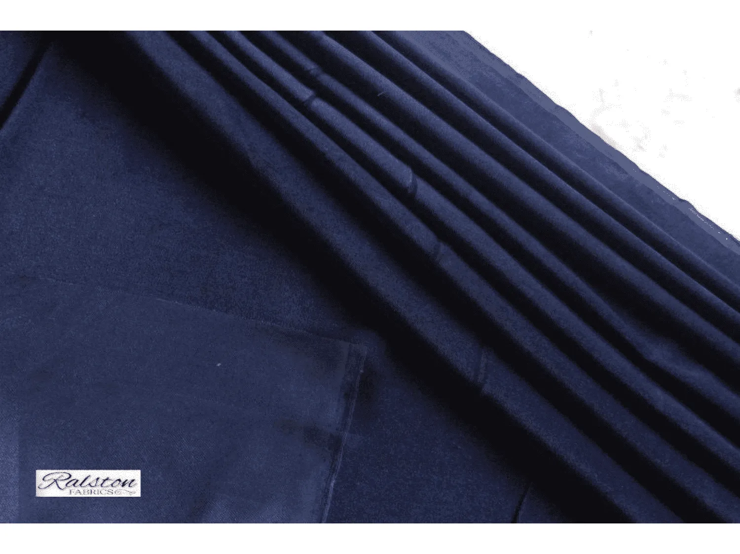 NAVY BLUE - Cotton Velvet Fabric for Curtains and Soft Furnishings Cushions