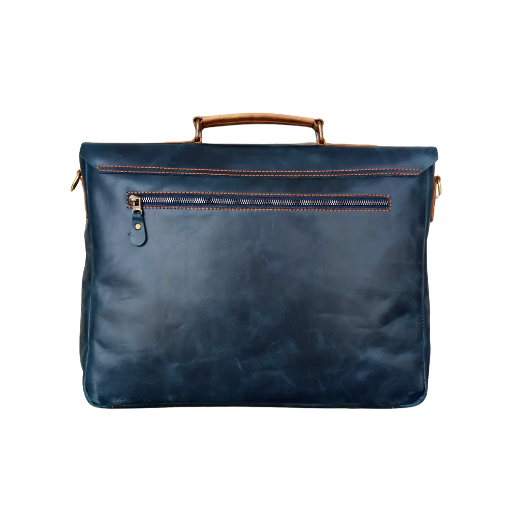 Navy Classic Messenger Bag 15 inch Laptop