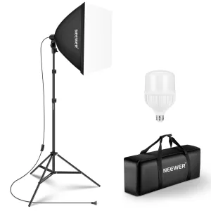 NEEWER NK300 24x24"/60x60cm 350W Equivalent Softbox Lighting Kit