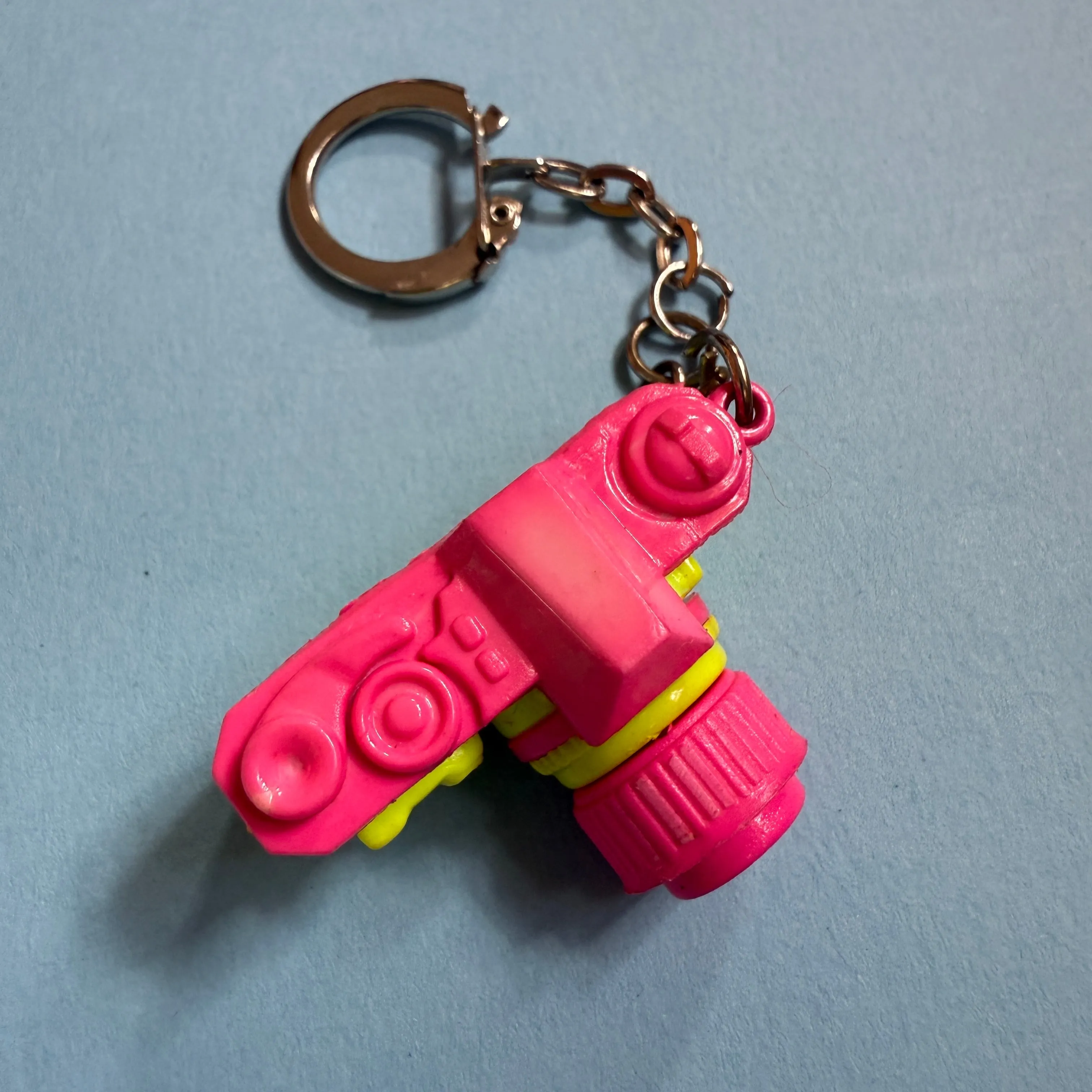 Neon 80s plastic camera charm