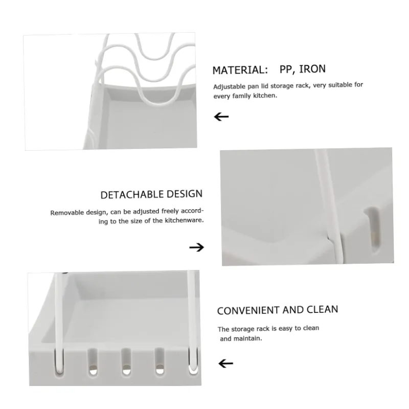 Non-Slip Assembling Cookware Organizer With 4 Iron Brackets