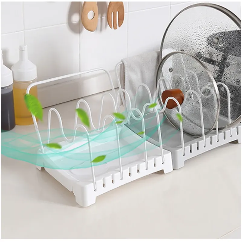 Non-Slip Assembling Cookware Organizer With 4 Iron Brackets