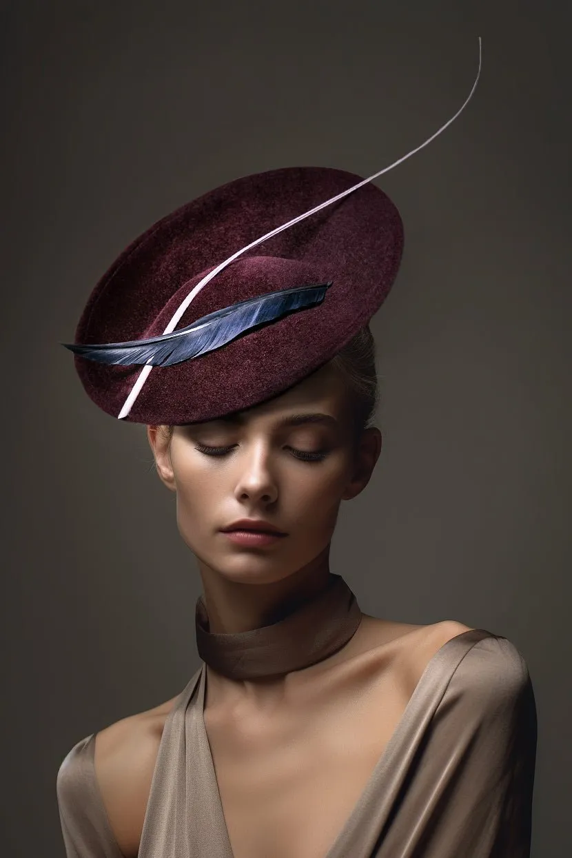 Occasion Hat With Feathers - Rhia