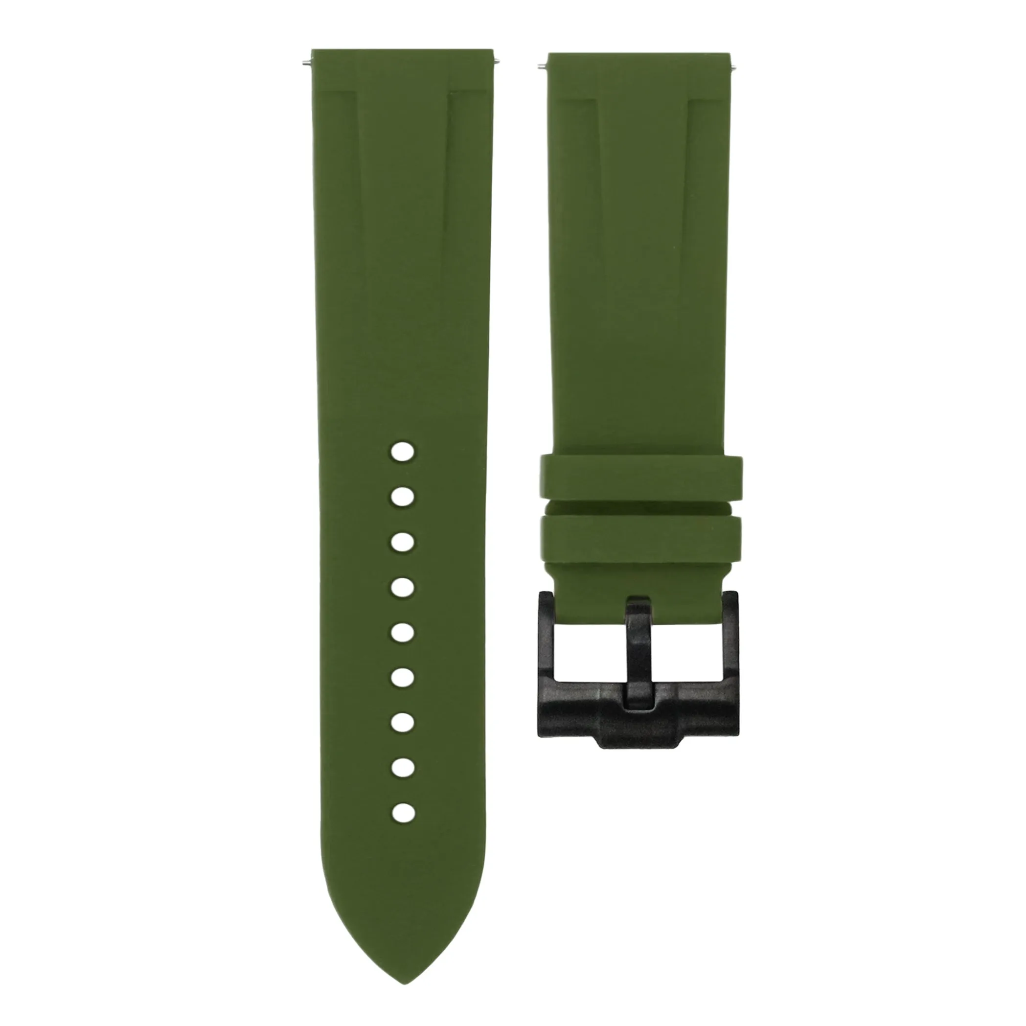 Olive Green - Quick Release Rubber Watch Strap For Breitling Professional Series