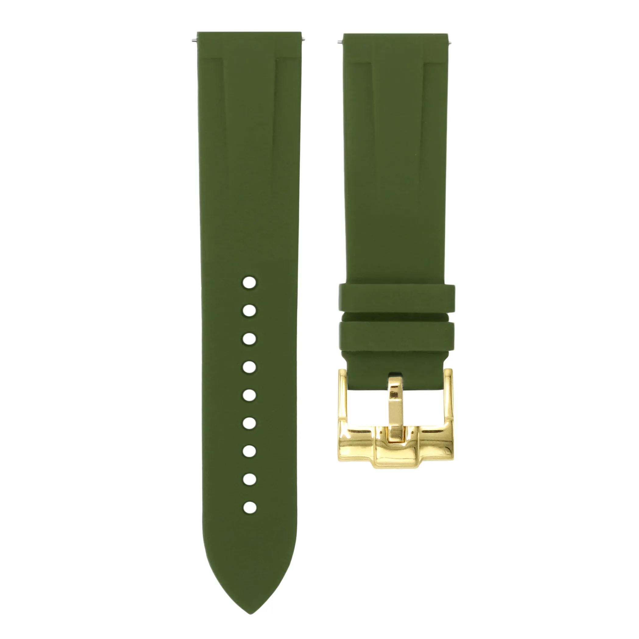 Olive Green - Quick Release Rubber Watch Strap For Breitling Professional Series