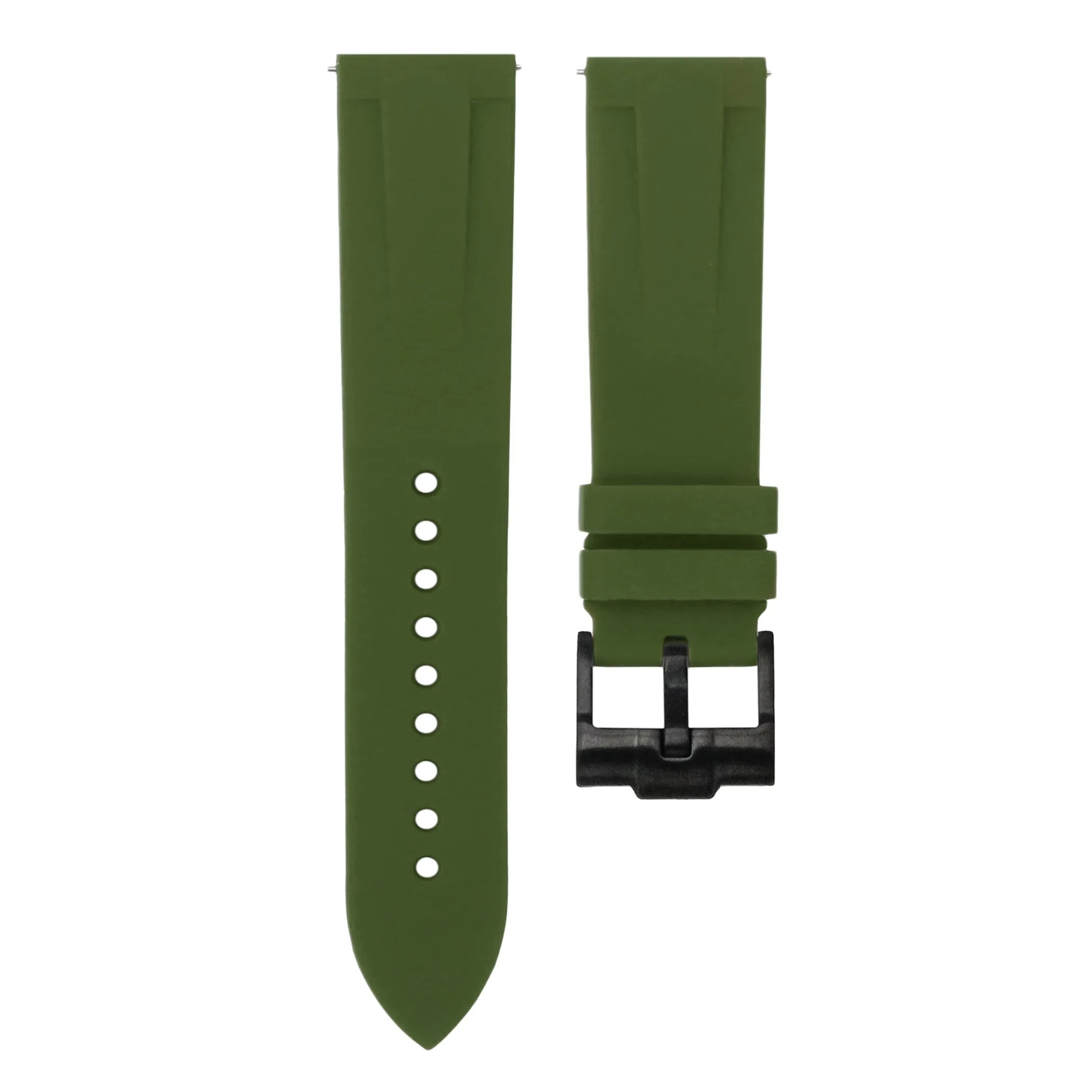 Olive Green - Quick Release Rubber Watch Strap For Breitling Professional Series