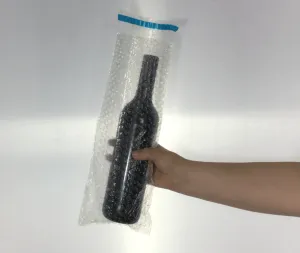 Pack of 10 - Wine Bottle Bubble Wrap Bags - 150 x 360mm   Self seal lip - 10 pk