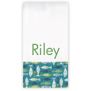 Personalized Burp Cloth  Gone Fishing