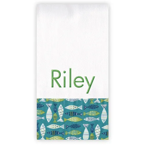 Personalized Burp Cloth  Gone Fishing