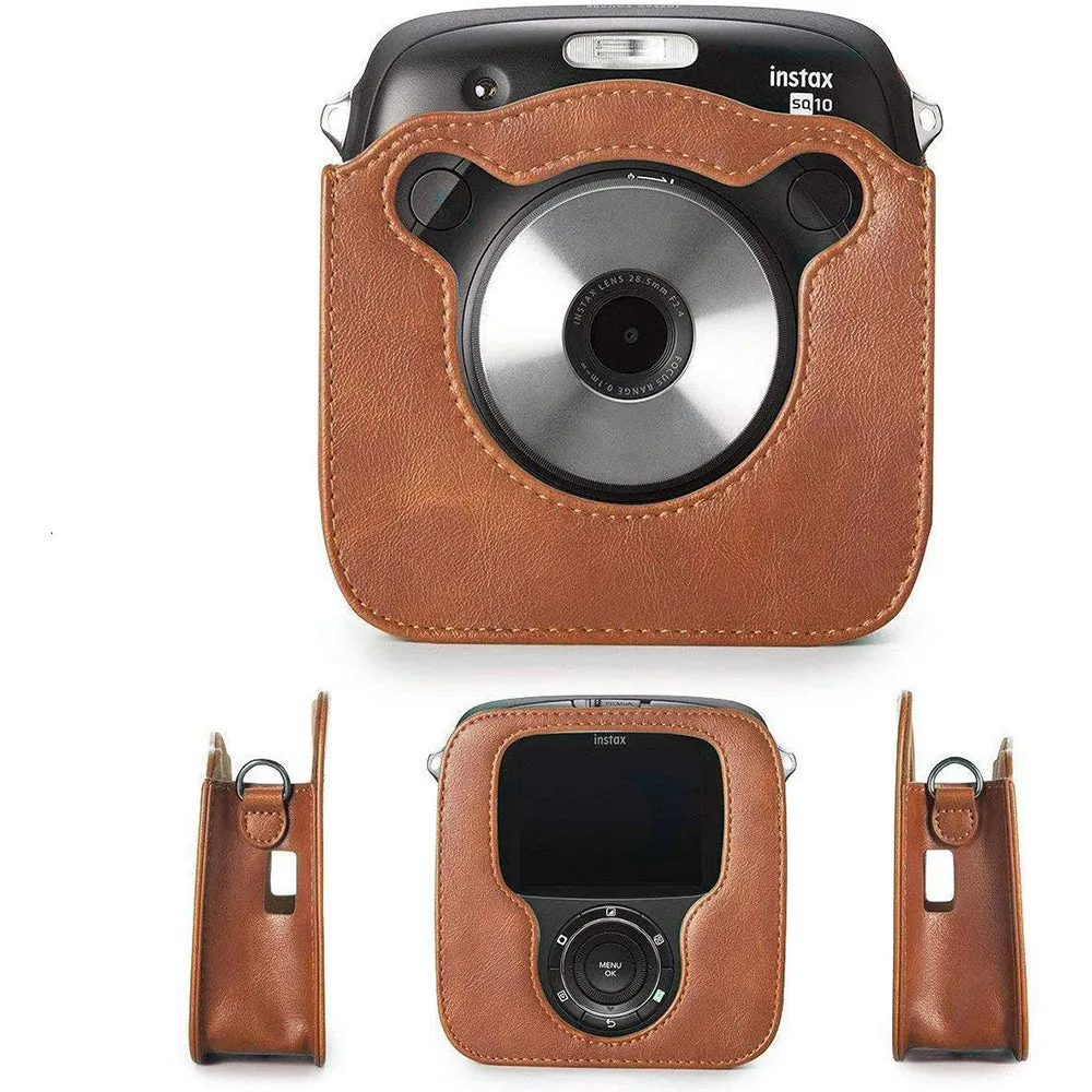 Pikxi BSQS2010 Fujifilm Instax Square SQ20 SQ10 Leather Camera Case Bag