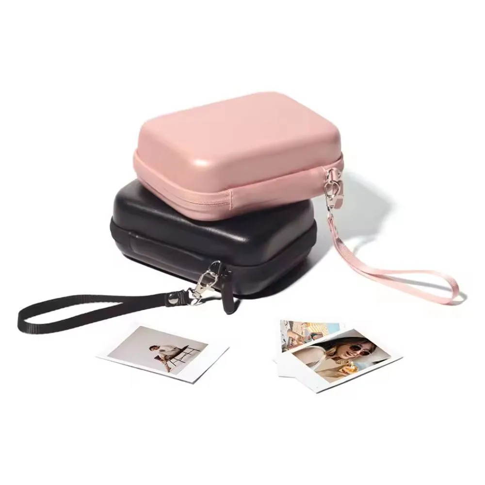 Pikxi Multipurpose Storage Bag Organizer Carry Case for FUJIFILM Instax mini Evo, LiPlay Cameras and mini Link Film Printers with Hard Shell Case - Available in Blush Gold, Glossy Black, and Iridescent