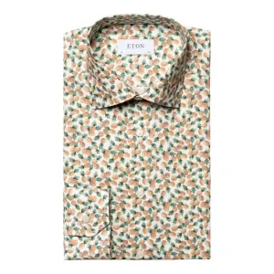 Pineapple Print Cotton-TENCEL™ Slim Fit Shirt