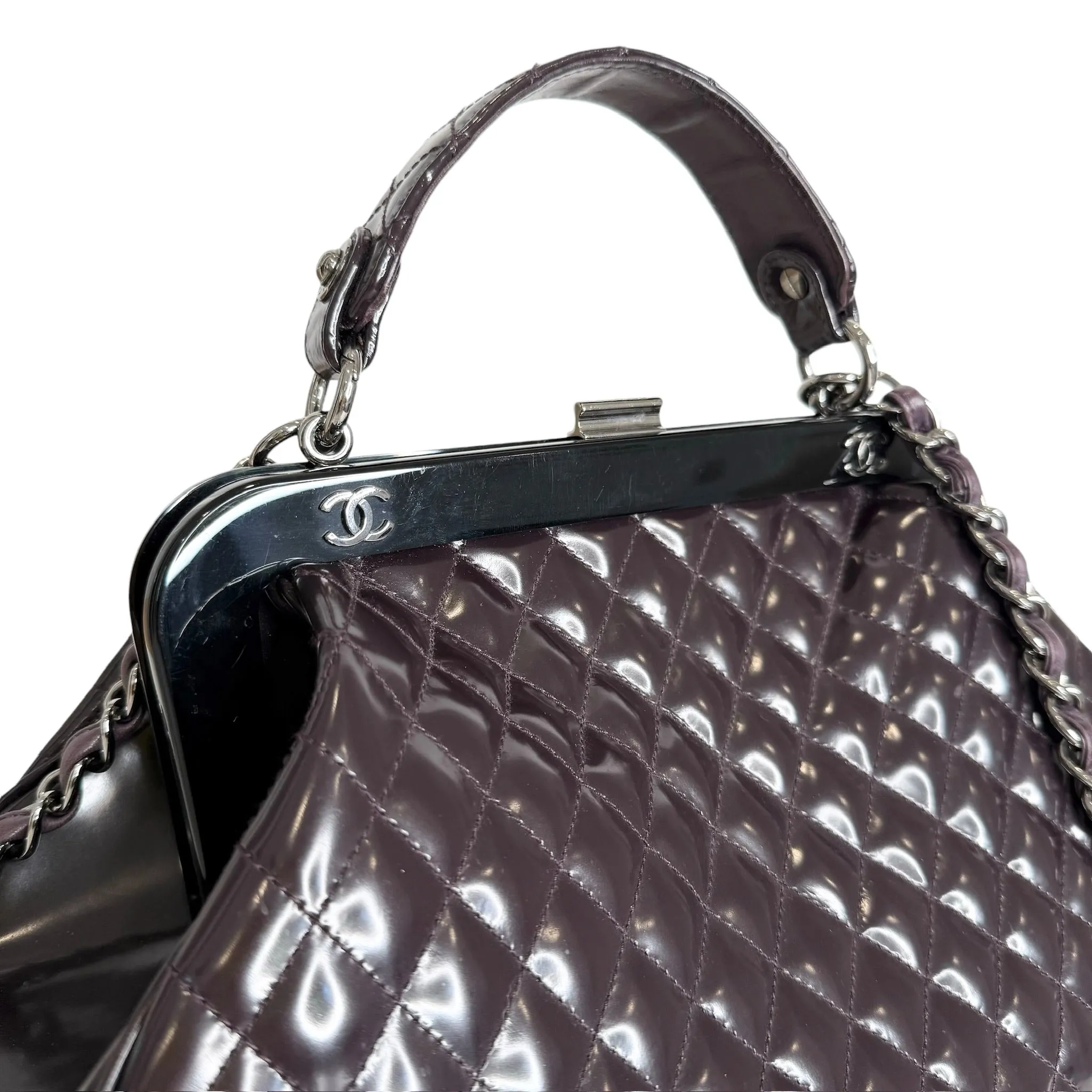 Plum Patent Leather Bag