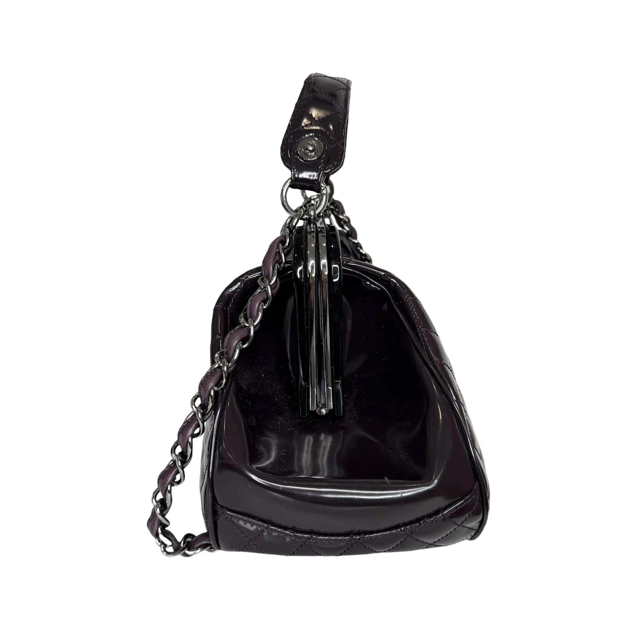 Plum Patent Leather Bag