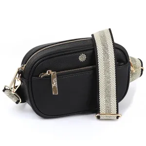 PoM Black Vegan Leather Small Camera Bag