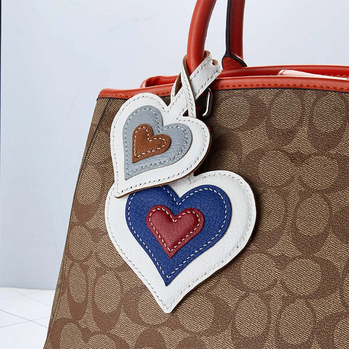 POPSEWING® Sheep Leather Double Heart Bag Charm DIY Kit