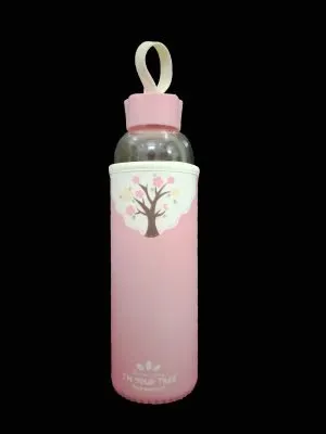 "I M YOUR TREE" Borosilicate Glass Bottle with Bag Cover - Plastic Cap - 550ml