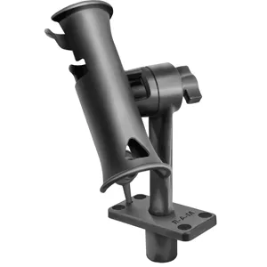 RAM Mount RAM Tube Jr. Fishing Rod Holder with Standard 6in Length Post Spline & Flush Mounting Base