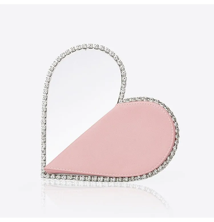 Red Heart Diamond Evening Clutch