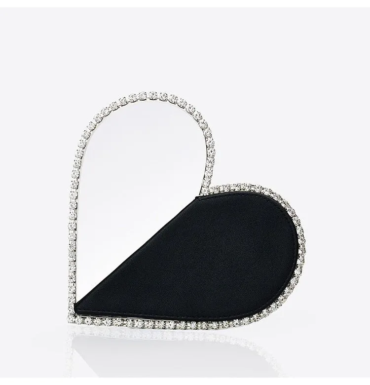 Red Heart Diamond Evening Clutch