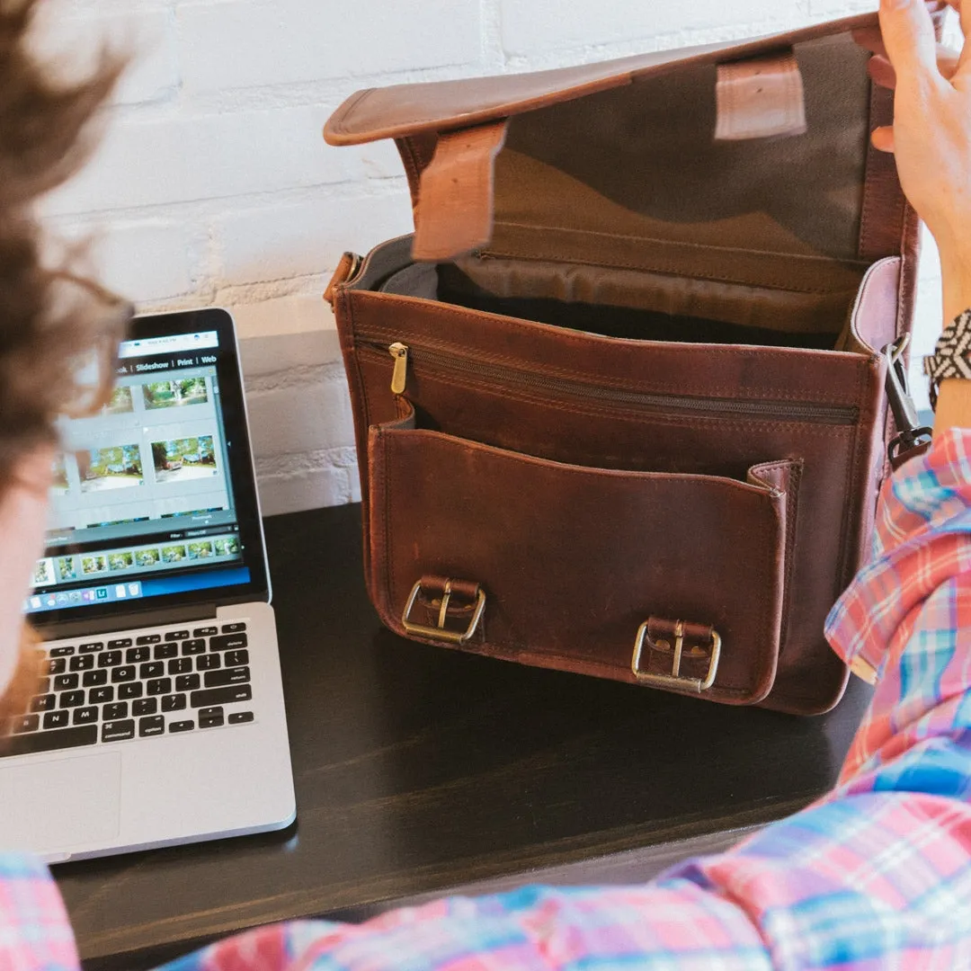 Roosevelt Buffalo Leather Camera Bag | Dark Oak