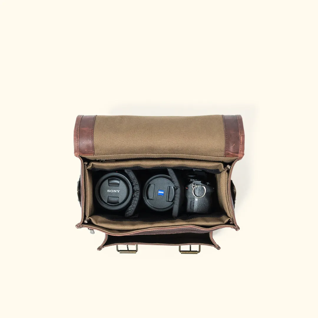 Roosevelt Buffalo Leather Camera Bag | Dark Oak