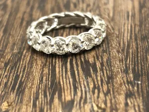 Round Brilliant Cut Diamond Platinum Eternity Band