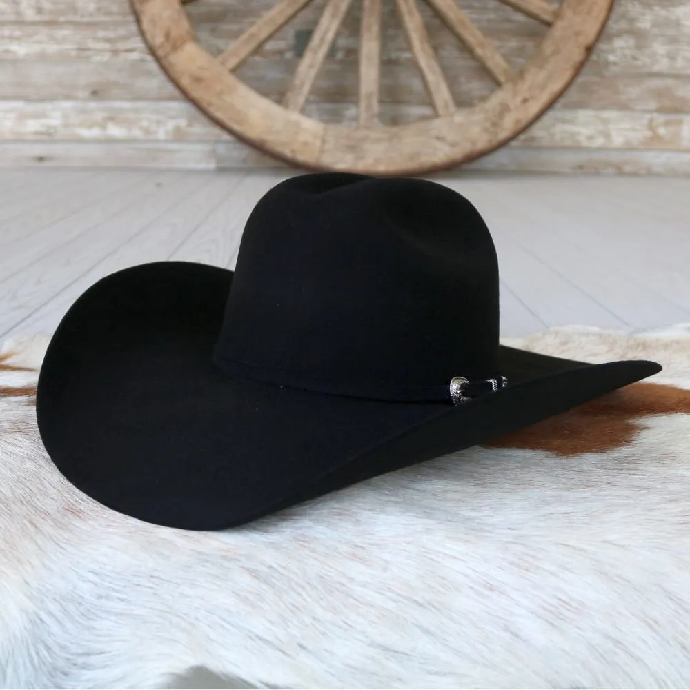 Serratelli Black Wool Cowboy Hat