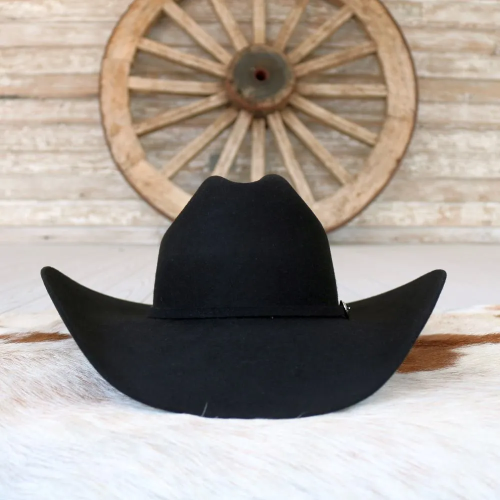 Serratelli Black Wool Cowboy Hat