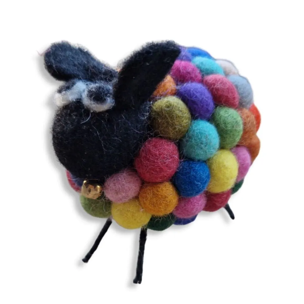 sheep felt ornament