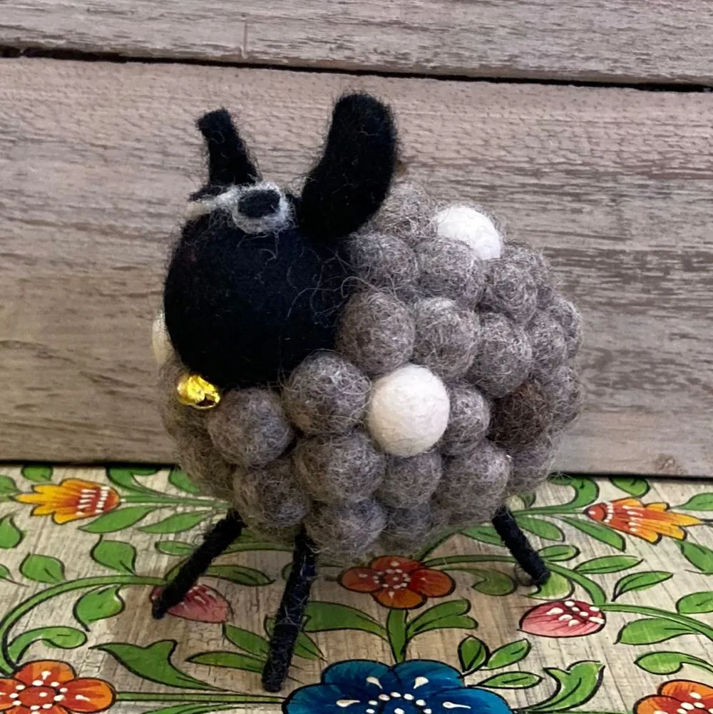 sheep felt ornament