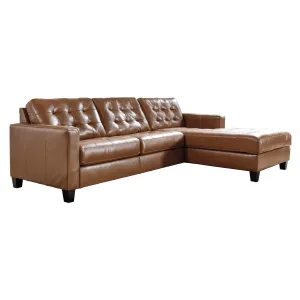 Signature Design by Ashley Baskove Leather Match 2 pc Sectional 1110255/1110217